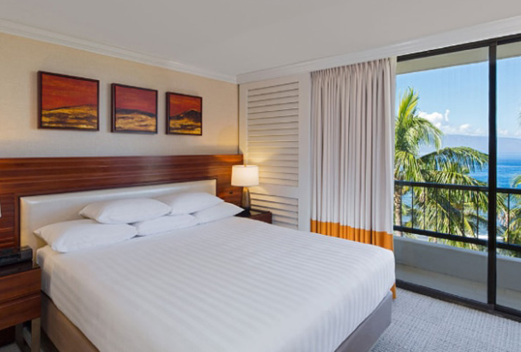 ラナイ島とモロカイ島の島々を眺望