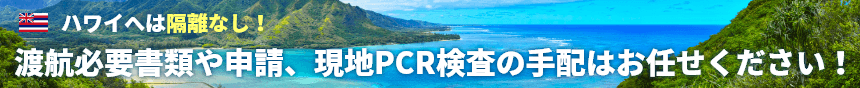 ハワイへは隔離なし！渡航必要書類や申請、現地PCR検査の手配はお任せください！
