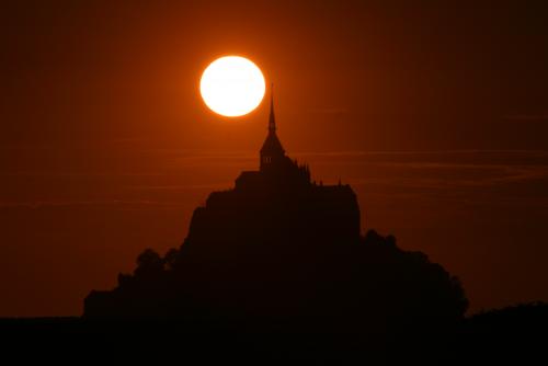 ◇モンサンミッシェル:夕景