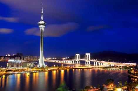 マカオ:マカオタワーと夜景