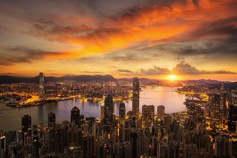 香港：サンセット