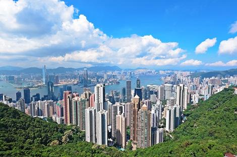 香港:ヴィクトリアピークからの景色
