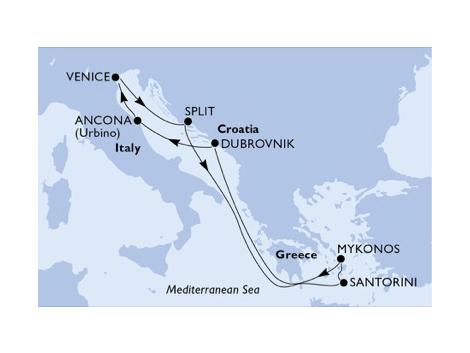 MSCシンフォニア2019年航路