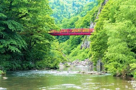 定山渓温泉:二見吊橋