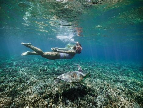 シェラトンデヴァ リゾート＆スパ　世界自然遺産の珊瑚礁の海が広がる