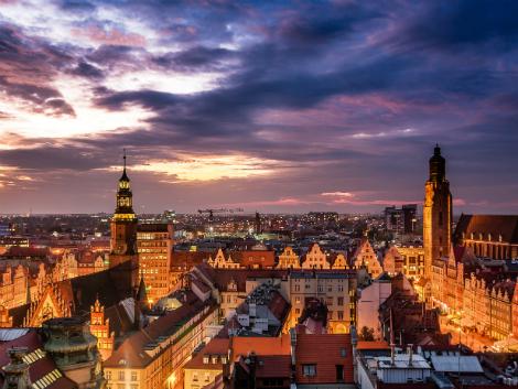 ◇ヴロツワフ：街の夜景