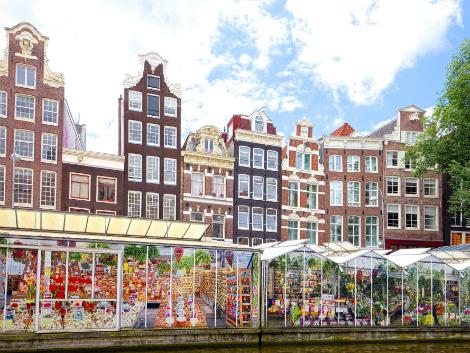 ◇◎アムステルダム：シンゲル運河の花市