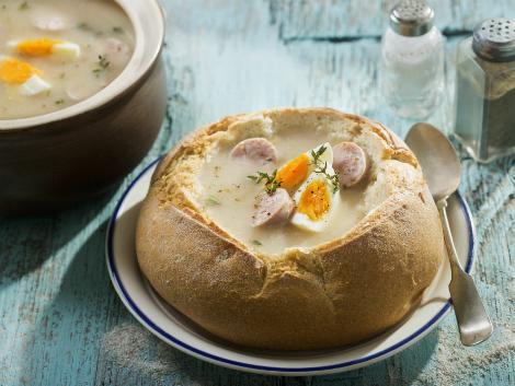 ◇ポーランド伝統料理：ライ麦を発酵させたスープ＜ジュレック＞