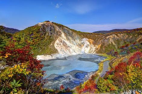 登別温泉:大湯沼湖