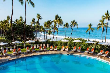 ハワイ島：マウナケア ビーチ ホテル　プール