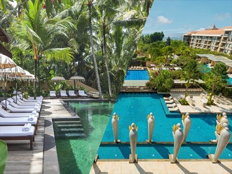 ウブド＆ビーチのバリ島2ホテル分泊ツアー